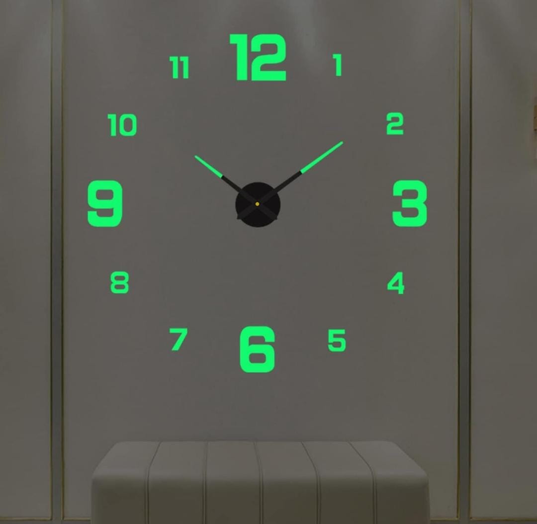 RELOJ 3D DE PARED LUMINOSO DECORATIVO