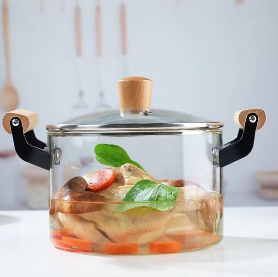 OLLA DE VIDRIO BOROCILICATO DE 4.5L