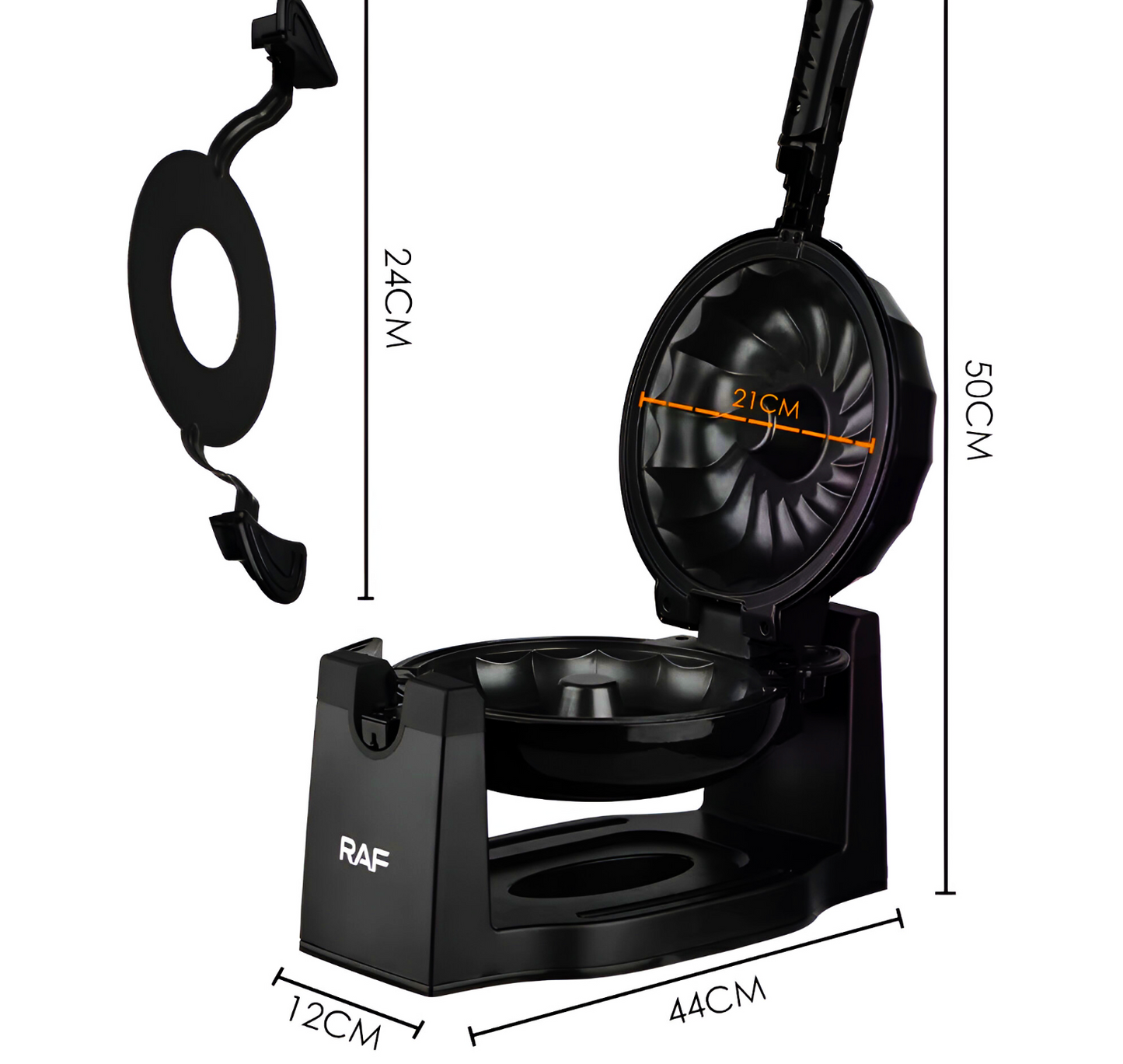 MÁQUINA ELÉCTRICA PARA HACER PASTELES & QUEQUES RAF R.500 | 1800W – ANTIADHERENTE