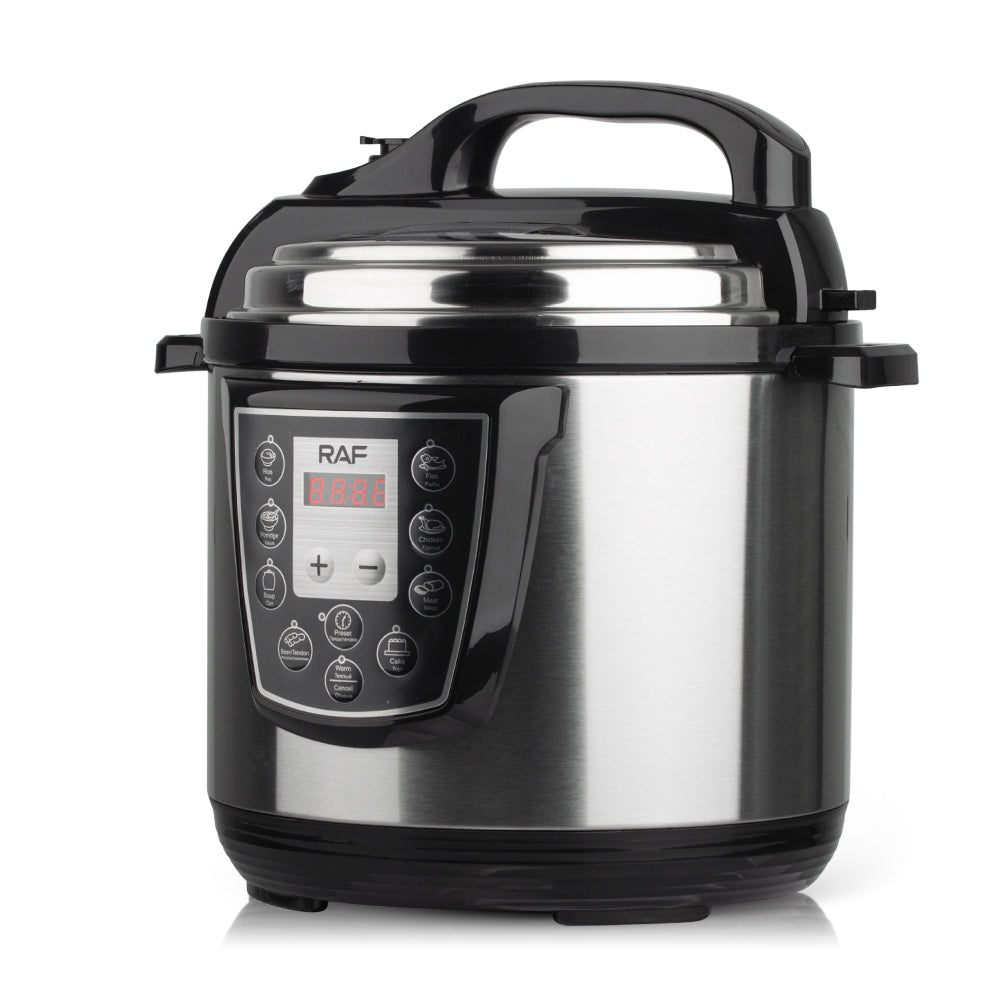 OLLA A PRESIÓN ELÉCTRICA MULTIFUNCIÓN RAF R.177 – 6L | 1000W ACERO INOXIDABLE