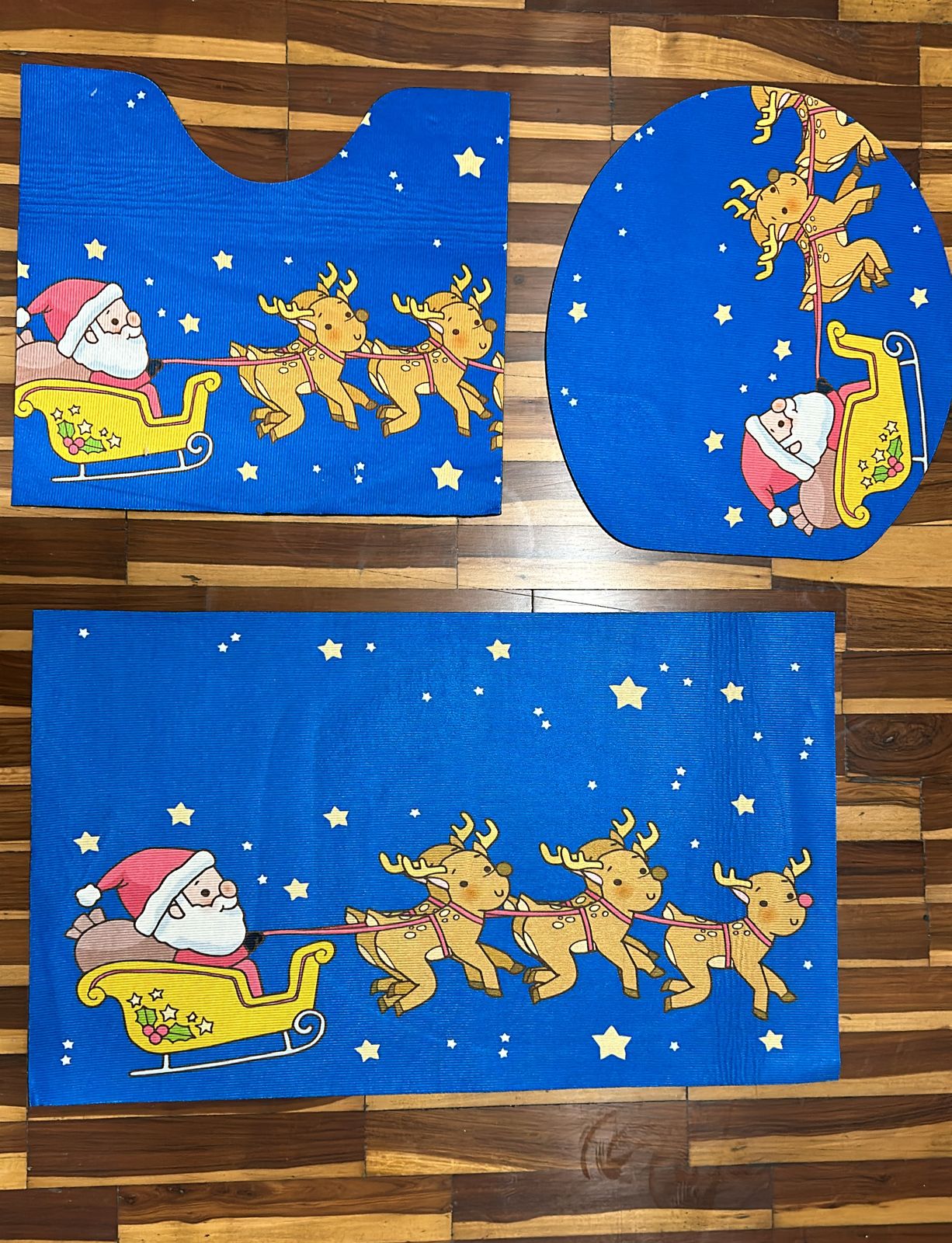 SET DE BAÑO DE 3 PZS NAVIDEÑOS