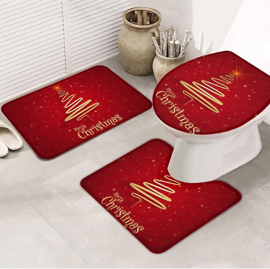 SET DE BAÑO DE 3 PZS NAVIDEÑOS