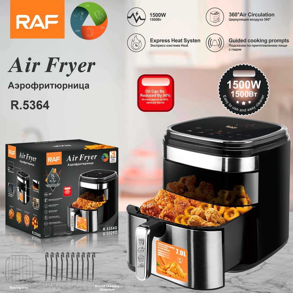 OLLA FREIDORA RAF DE AIRE DE 8.3L 1600W