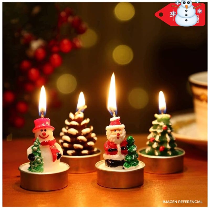 VELAS DECORATIVA NAVIDEÑA X12