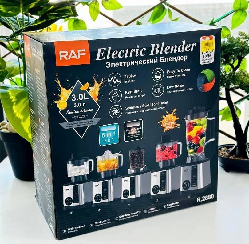 LICUADORA RAF ELECTRICA 5 EN 1 3LT 2600W