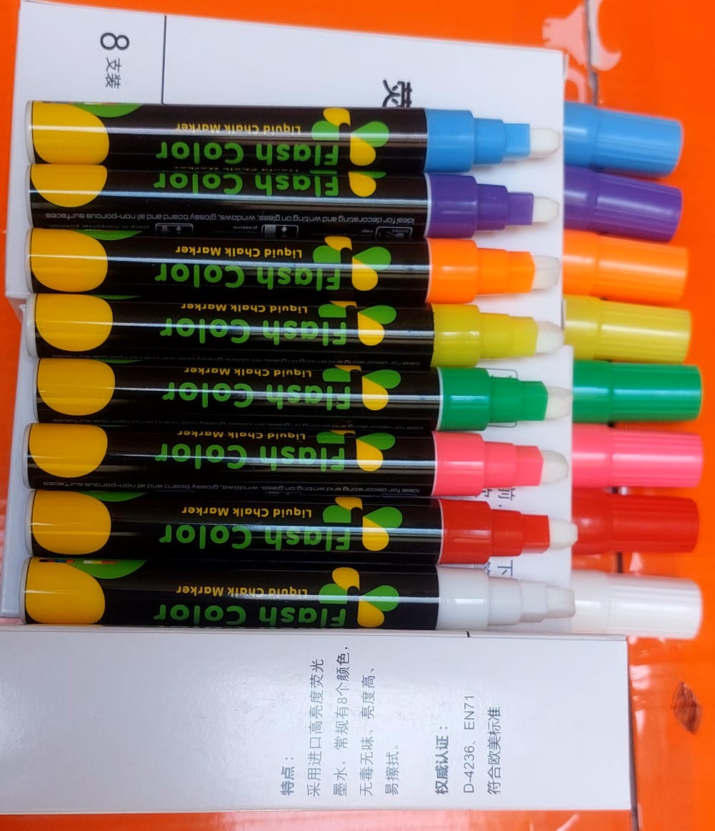 PLUMONES DE TIZA LIQUIDA PARA PIZARRA LED
