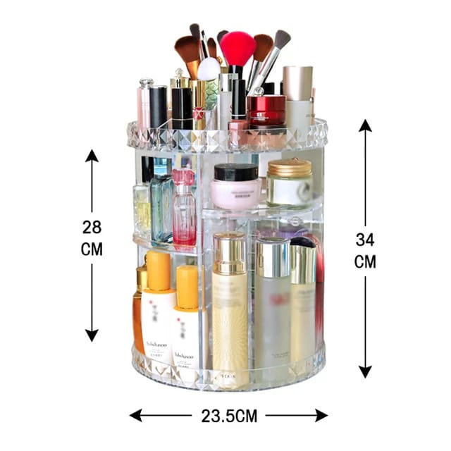 ORGANIZADOR DE COSMÉTICOS 360 ACRÍLICO GIRATORIO