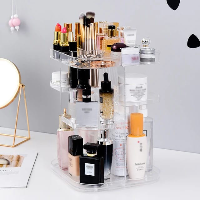 ORGANIZADOR DE COSMÉTICOS 360 ACRÍLICO GIRATORIO