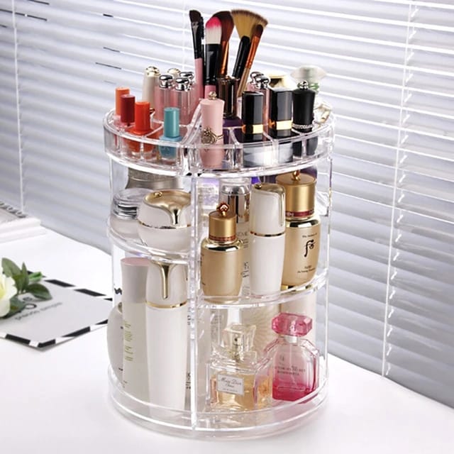 ORGANIZADOR DE COSMÉTICOS 360 ACRÍLICO GIRATORIO