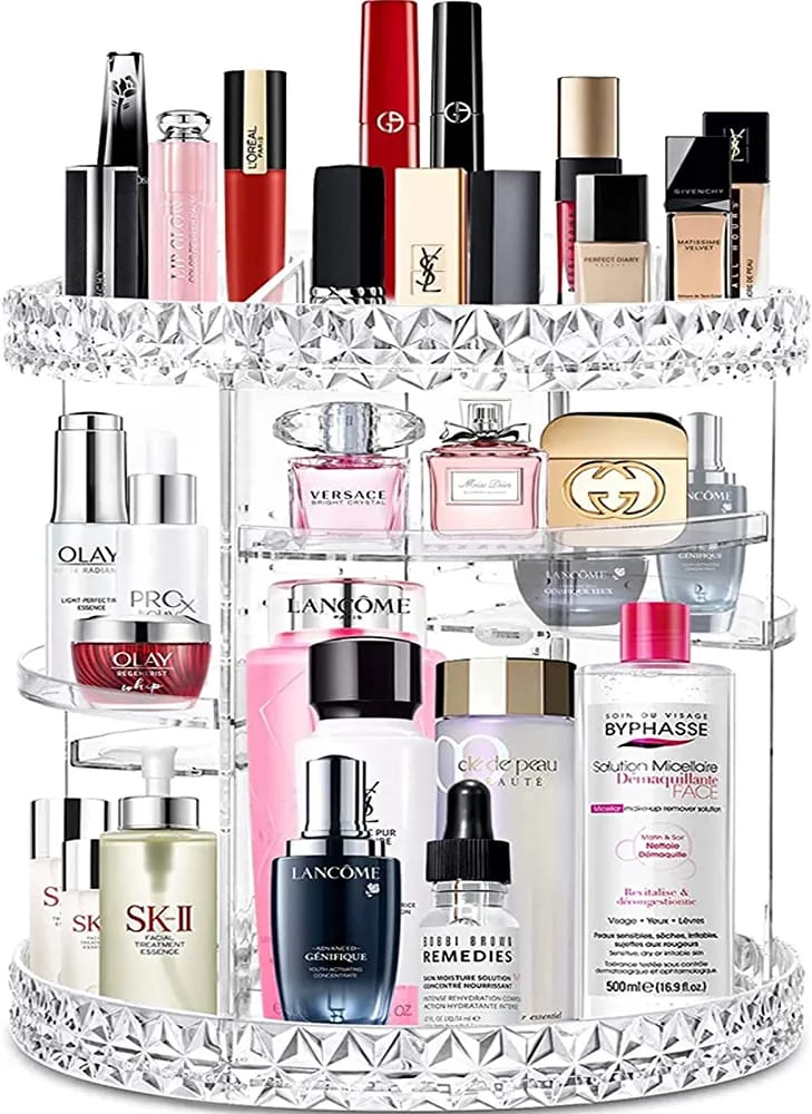 ORGANIZADOR DE COSMÉTICOS 360 ACRÍLICO GIRATORIO