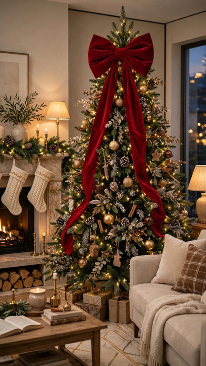 LAZOS NAVIDEÑOS DE TERCIOPELO 2 M