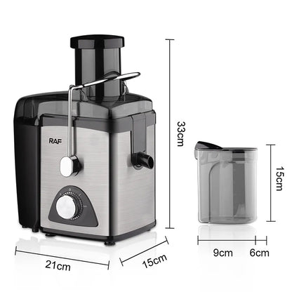 EXTRACTOR RAF 800W 600ml - 2 Velocidades con Cuchillo de Acero