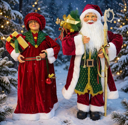 PAREJITA MAMÁ NOELA Y PAPÁ NOEL 90 CM