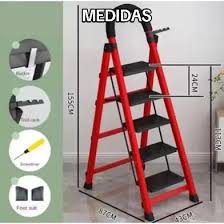 ESCALERA DE 5 PASOS PLEGABLE DE METAL 120CM