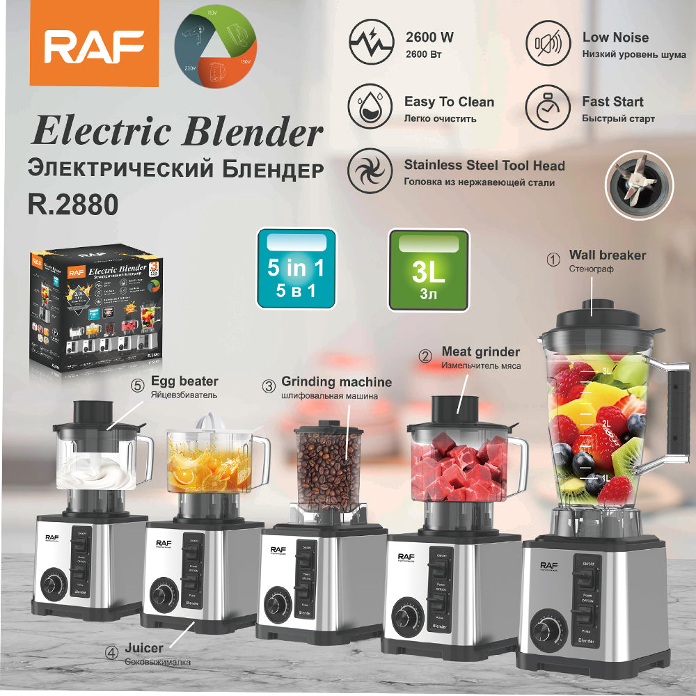 LICUADORA ELÉCTRICA  MULTIFUNCIONAL RAF - 3 LT DE 2600W R.2880