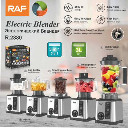 LICUADORA ELÉCTRICA  MULTIFUNCIONAL RAF - 3 LT DE 2600W R.2880