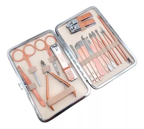 SET DE MANICURE Y PEDICURE DE 18 PIEZAS