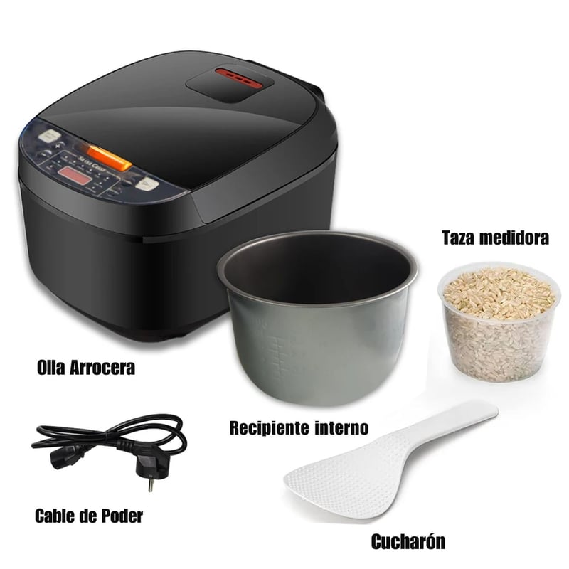 OLLA ARROCERA DIGITAL SILVER 5LT TK-208 900W