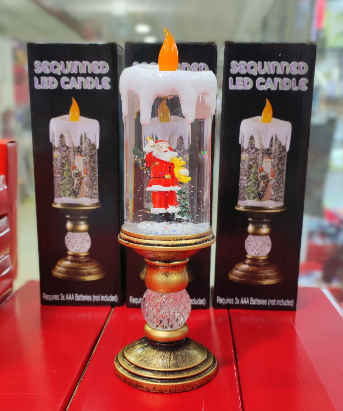 CANDELABRO NAVIDEÑO EN FORMA DE VELA