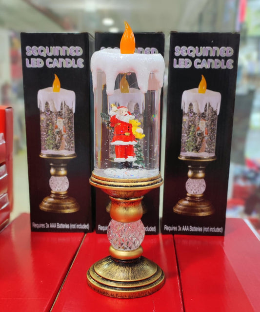 CANDELABRO NAVIDEÑO EN FORMA DE VELA