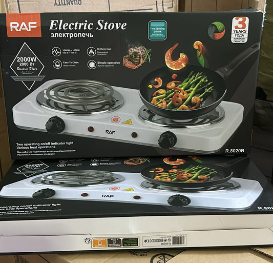 COCINA ELECTRICA RAF 2 HORNILLAS ASPIRAL R.8020B