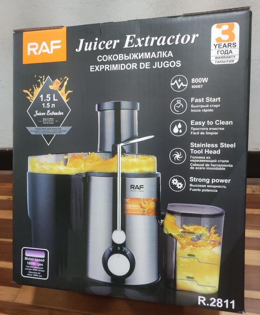 EXTRACTOR ELECTRICO DE JUGO RAF DE 1.5L 800W R.2811