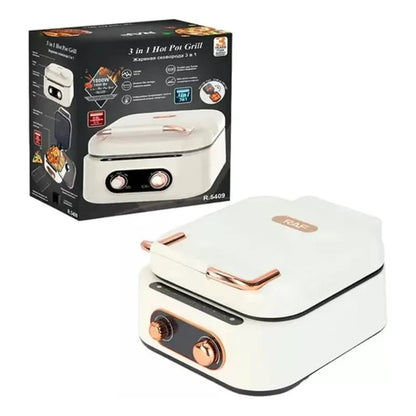OLLA ,SARTEN Y PARRILLA ELECTRICA 3 EN 1 RAF R.5409 DE 1800W