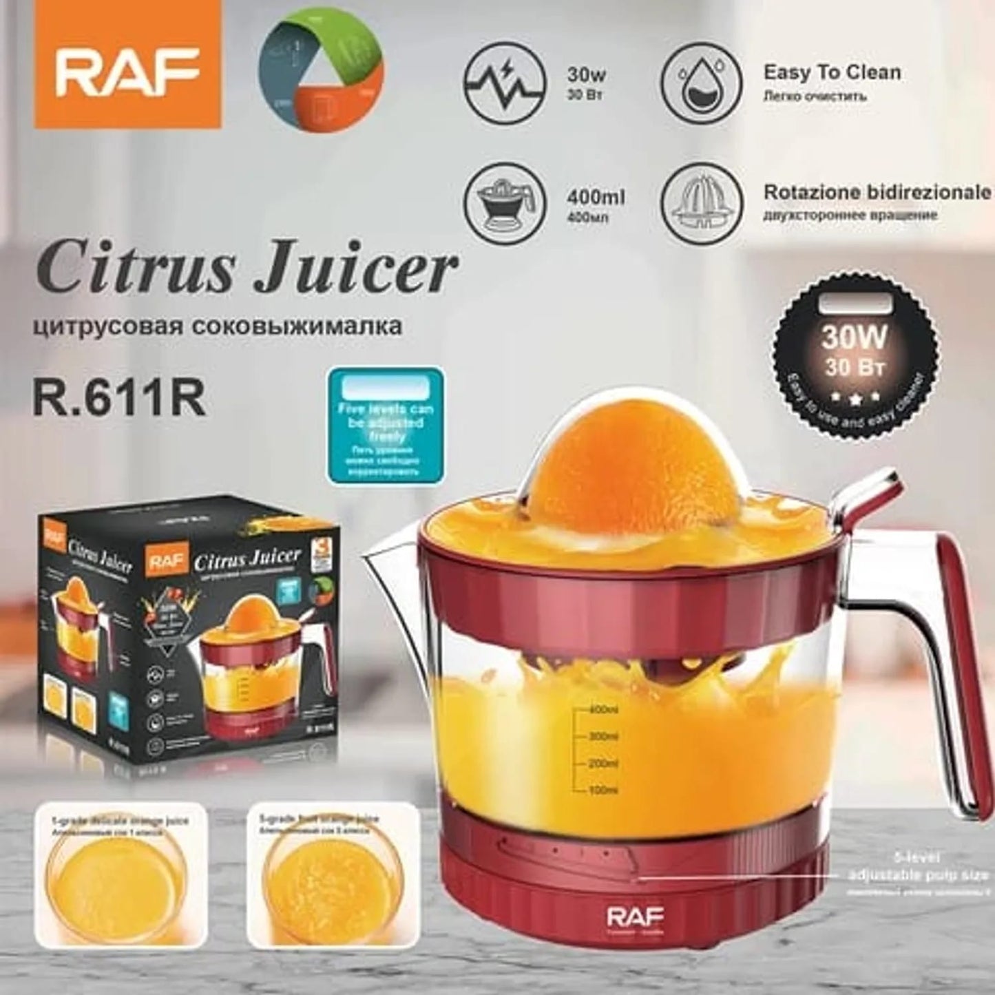 EXPRIMIDOR DE NARANJA RAF R.611 DE 400ML30W