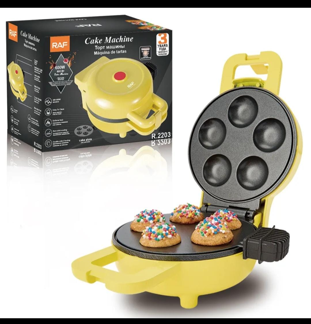 MAQUINA PARA MINI CUPCAKES DE 600W   R.2203