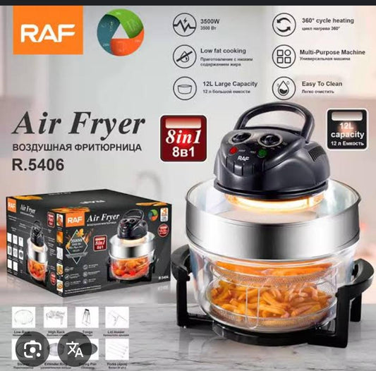 FREIDORA DE AIRE RAF 8 EN 1 HALOGENA DE 3500W R.5406