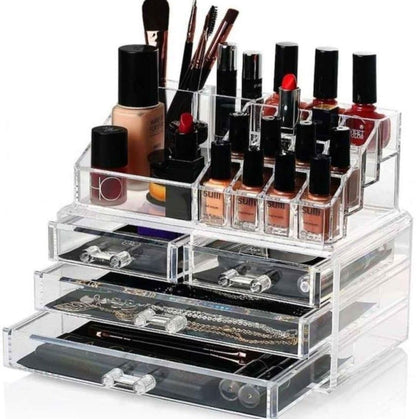 JOYERO COSMETIQUERO ACRILICO DE  4 , CAJONES
