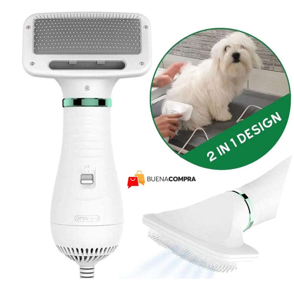PEINE SECADOR DE MASCOTA 2 EN 1