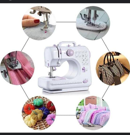 MAQUINA DE COSER COM MESA DE 12 PUNTADAS MULTIFUNCIONAL SM 505