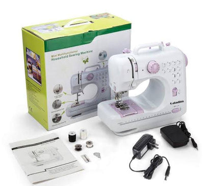 MAQUINA DE COSER COM MESA DE 12 PUNTADAS MULTIFUNCIONAL SM 505
