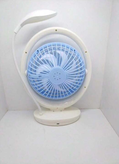 VENTILADOR CON LAMPARA RECARGABLE