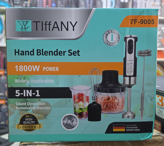 Hand Blender Set TIFFANY TF-9005 5 en 1 - 1800W 2 Velocidades