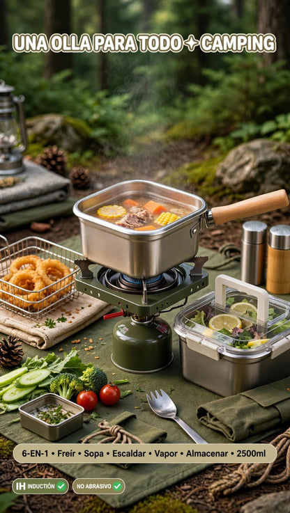 Olla freidora para camping