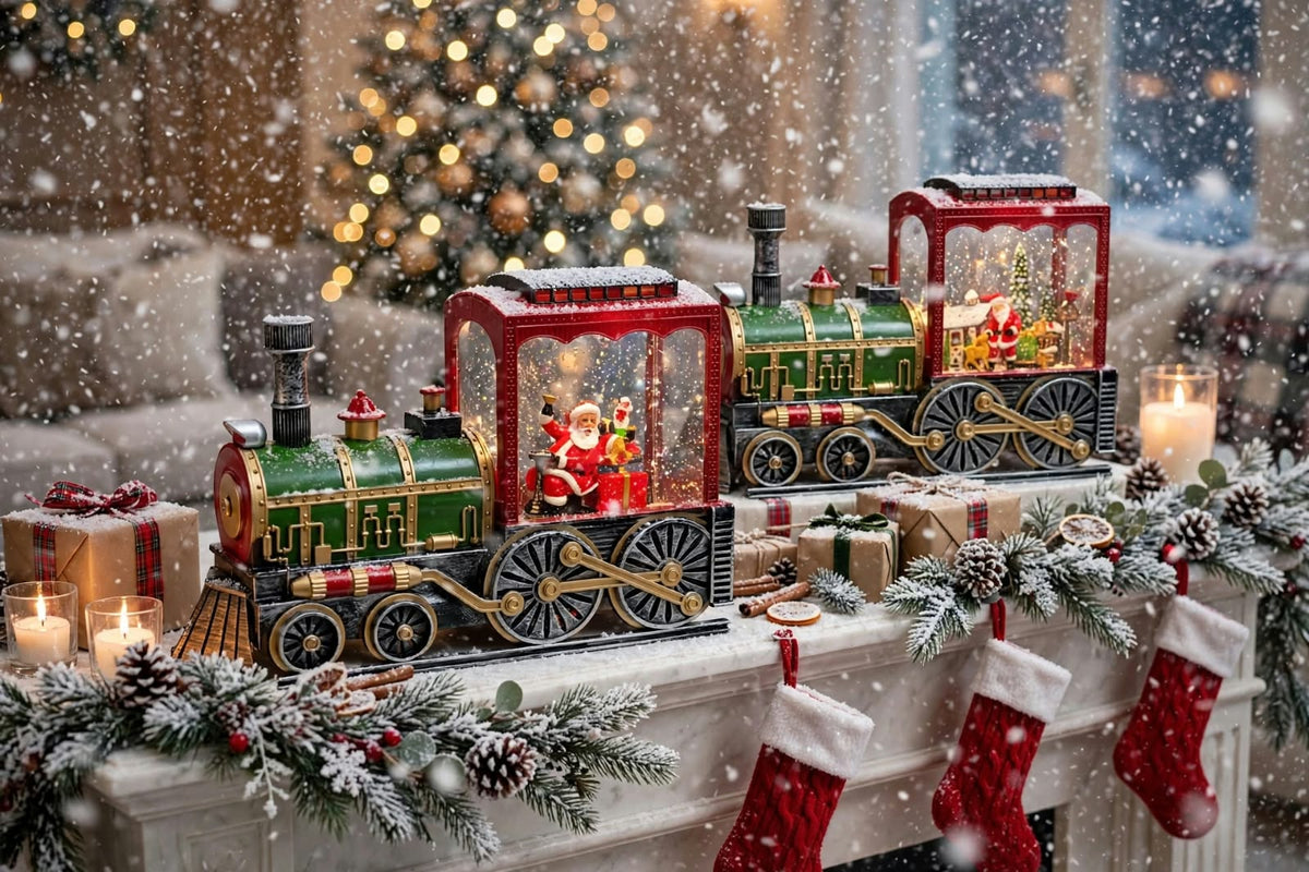ADORNO NAVIDEÑO EN FORMA DE TREN MUSICAL