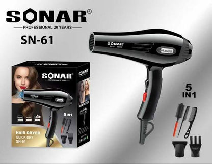 SECADORA DE CABELLO SONAR 5EN1 DE 4500W SN-61