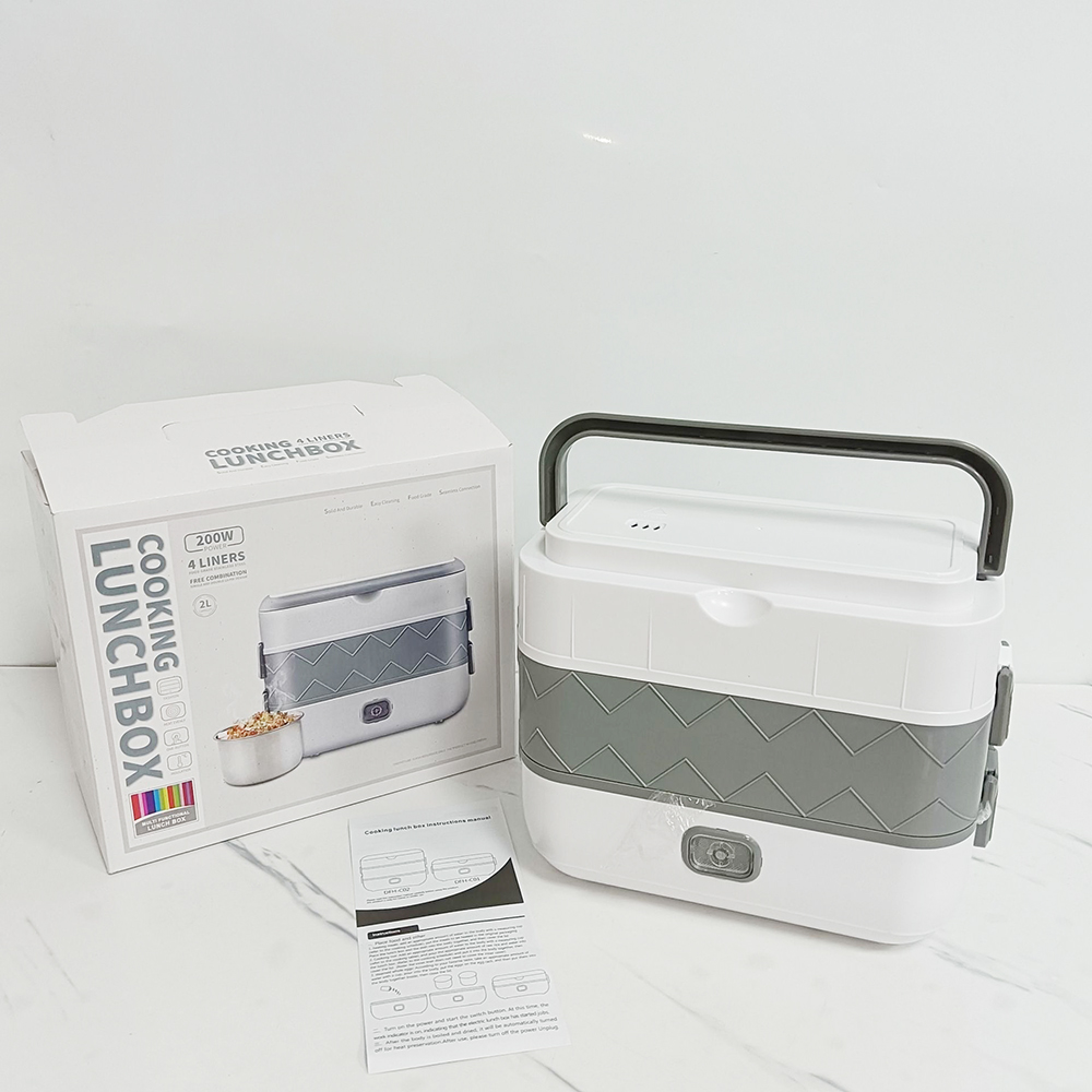 Lonchera eléctrica Cooking Lunchbox con caja y manual de instrucciones