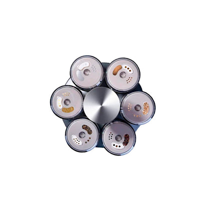 CONDIMENTERO GIRATORIO x6PCS DE VIDRIO COD OT-020